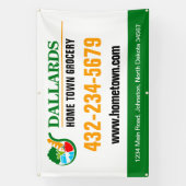 Promotie in de kruidenierswinkel spandoek (Verticaal)