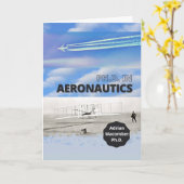 Promotie in de luchtvaart Gefeliciteerd Kaart (Gele Bloem)