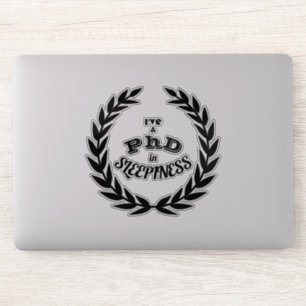 Promotie in Slapigheid Funny Academische Humor Sti Sticker