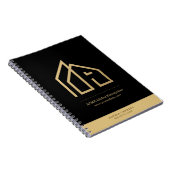 Promotie Item Modern Onroerend goed Aangepaste Log Notitieboek (Rechterzijde)