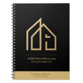 Promotie Item Modern Onroerend goed Aangepaste Log Notitieboek (Voorkant)