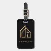 Promotie Item Modern Onroerend goed Naam Logo Bagagelabel (Voorkant verticaal)