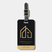 Promotie Item Modern Onroerend goed Naam Logo Bagagelabel (Voorkant verticaal)