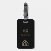 Promotie Item Modern Onroerend goed Naam Logo Bagagelabel (Achterkant verticaal)