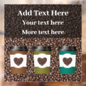 Promotie Koffie Winkelvenster Knikkerteken Raamsticker (Vel 2)