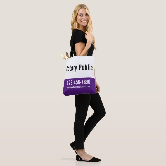 Promotie koninklijk Paars en witboek publiek Tote Bag (Op model)