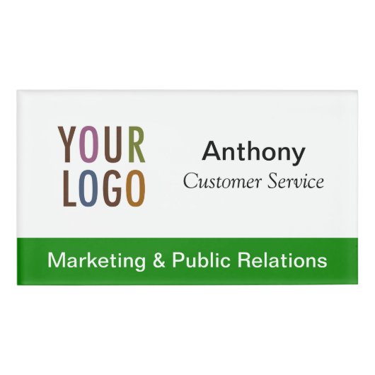 Promotie Magnetische naammarkering met bedrijfsLog Naambadge (Voorkant)