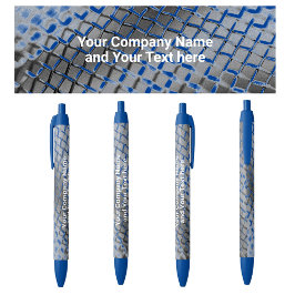 Promotie met bedrijfsnaam Chain Link Blue Pen