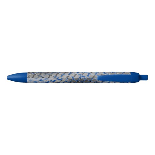 Promotie met bedrijfsnaam Chain Link Blue Pen (Achterkant)