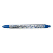Promotie met bedrijfsnaam Chain Link Blue Pen (Voorkant)