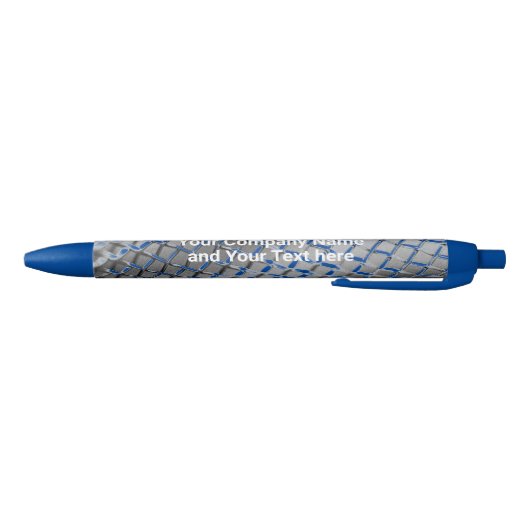 Promotie met bedrijfsnaam Chain Link Blue Pen (Bodem)