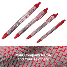 Promotie met bedrijfsnaam Chain Link Fencing Zwarte Inkt Pen