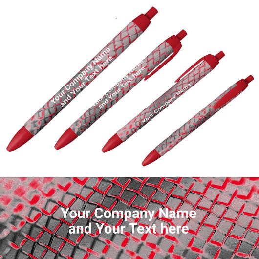 Promotie met bedrijfsnaam Chain Link Fencing Zwarte Inkt Pen