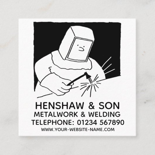 Promotie Metalwork & Welding Vierkante Visitekaartje (Voorkant)