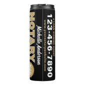 Promotie Mobiele Notaris Public Gold Black Travel Thermosbeker (Achterkant)