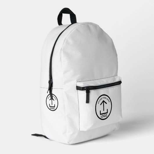 Promotie Modern Business Logo White Bedrukte Rugzak (Achterkant Hoek Links)