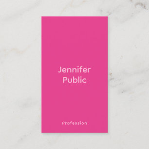 Promotie Modern Elegant Sjabloon Hot Pink Visitekaartje