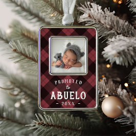 Promotie naar Abuelo Baby Foto Verzilverd Omlijst Ornament