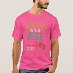 Promotie naar GEGE EST 2024 Eerste keer oma te zij T-shirt
