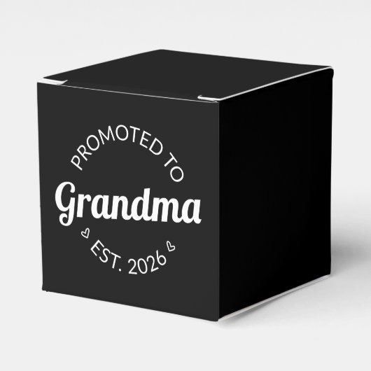 Promotie naar Oma Est. 2026 I Bedankdoosjes (Voorkant Zijde)
