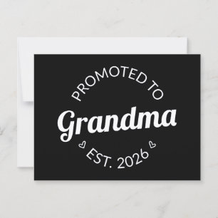 Promotie naar Oma Est. 2026 I Briefkaart