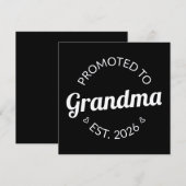 Promotie naar Oma Est. 2026 I Feestdagenkaart (Voorkant / Achterkant)