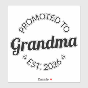 Promotie naar Oma Est. 2026 I Sticker