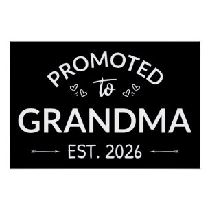 Promotie naar Oma Est. 2026 II Perfect Poster