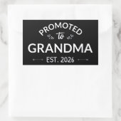 Promotie naar Oma Est. 2026 II Rechthoekige Sticker (Tas)