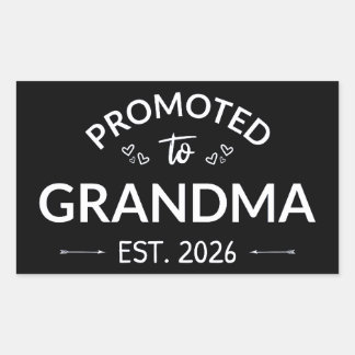 Promotie naar Oma Est. 2026 II Rechthoekige Sticker
