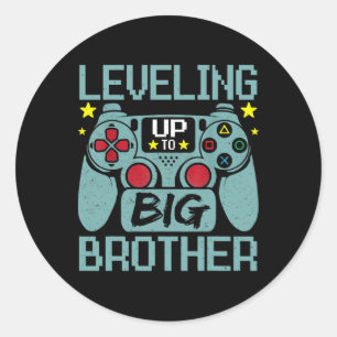Promotie Naar Oudere Broer Bevorderd Tot Grote Bro Ronde Sticker