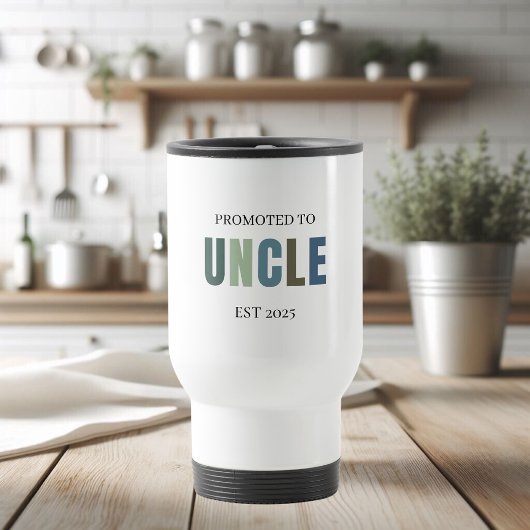 Promotie naar Uncle EST 2025 | Gepersonaliseerd ca Reisbeker