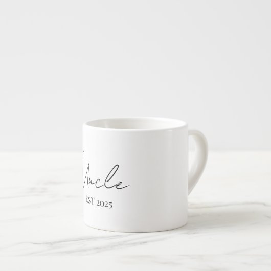 Promotie naar Uncle EST 2025 | Minimalistisch cade Espresso Kop (Voorkant rechts)