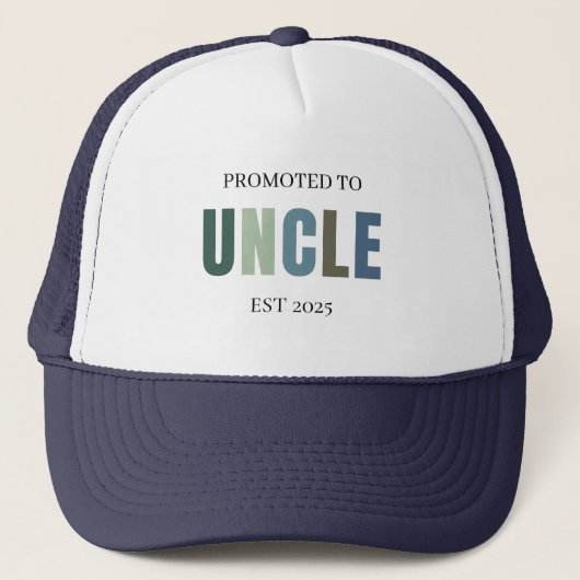 Promotie naar Uncle EST 2025 | Nieuwe oom Trucker Pet (Voorkant)