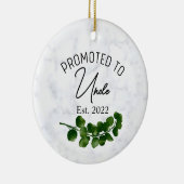 Promotie naar Uncle Ornament, zwangerschapsaankond Keramisch Ornament (Rechts)