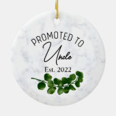 Promotie naar Uncle Ornament, zwangerschapsaankond Keramisch Ornament (Achterkant)