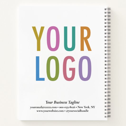 Promotie Notitieboek Bedrijfslogo Geen Minimum Bul (Achterkant)