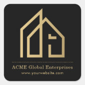 Promotie object Modern Real Estate Square Sticker (Voorkant)