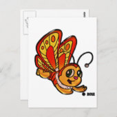 Promotie-objecten Butterfly Chloe Briefkaart (Voorkant / Achterkant)