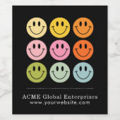 Promotie-objecten Je Logo Button niet minimaal toe Wijn Etiket (Enkel label)