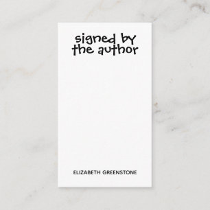 Promotie ondertekend door auteur Bladwijzer Informatiekaartje