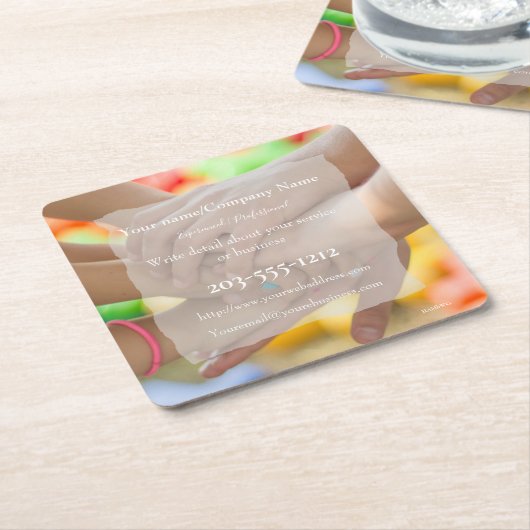 Promotie-Onderzetter dat u aanpast - HAMbyWG Kartonnen Onderzetters (Schuin)