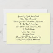 Promotie op het werkfeestje Yippie Yi Ja Uitnodigi Kaart (Achterkant)