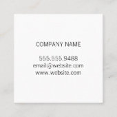 Promotie op sociale media (zwart / wit) vierkante visitekaartje (Achterkant)