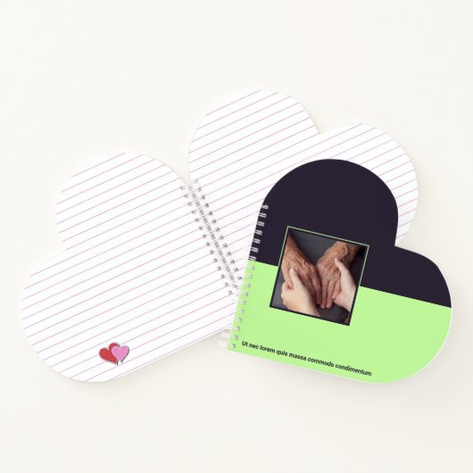 Promotie Paarse en groene verpleegkundigen Oudere  Notitieboek (Binnen)