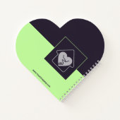 Promotie Paarse en groene verpleegkundigen Oudere  Notitieboek (Achterkant)