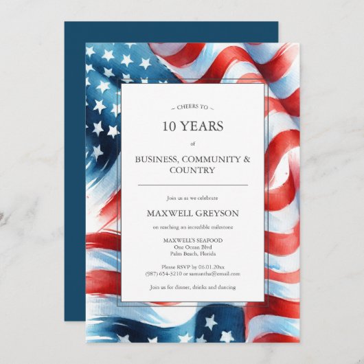 Promotie Party Uitnodigingen Aangepaste Amerikaans (Voorkant / Achterkant)