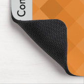 Promotie Pixelpatroon Grijs Zwart Sinaasappel Muismat (Hoek)