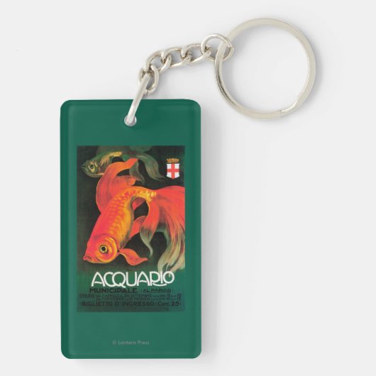 Promotie-Poster voor aquarium en stedelijk park Sleutelhanger (achterkant)