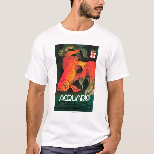 Promotie-Poster voor aquarium en stedelijk park T-shirt (Voorkant)